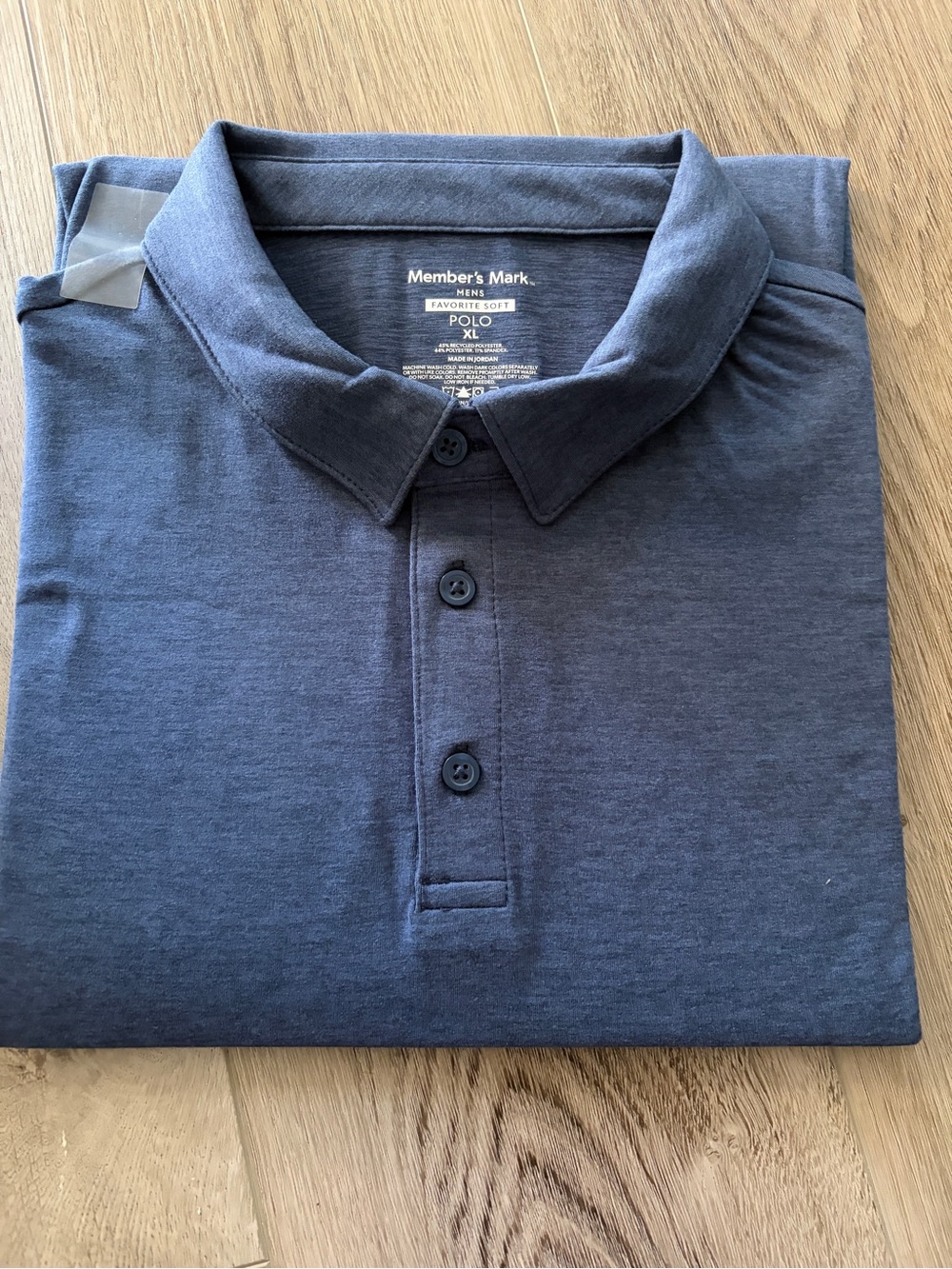 Members Mark Men's Blue Polo Shirt Size XL